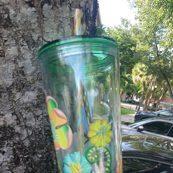 Starbucks Summer 2025 Printed Floral Clear Acrylic Venti 24oz Tumbler Cup - Excl - Picture 3 of 8